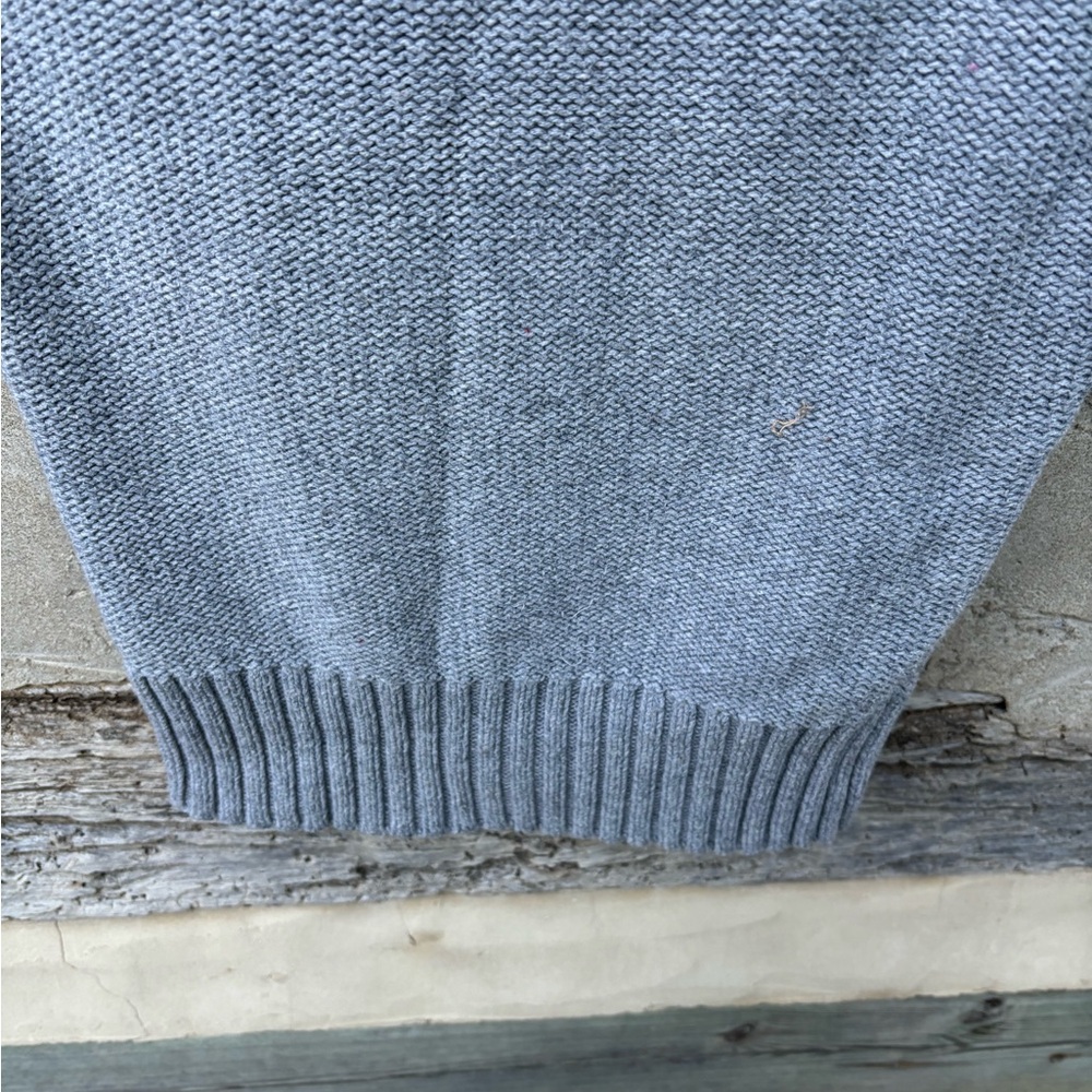 Willi Smith Gray Cable Knit Short Sleeve Turtleneck Sweater Size M - Picture 10 of 10